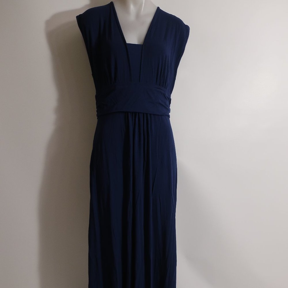 NWT Womens Mododoc Navy Blue Maxi Dress XL *